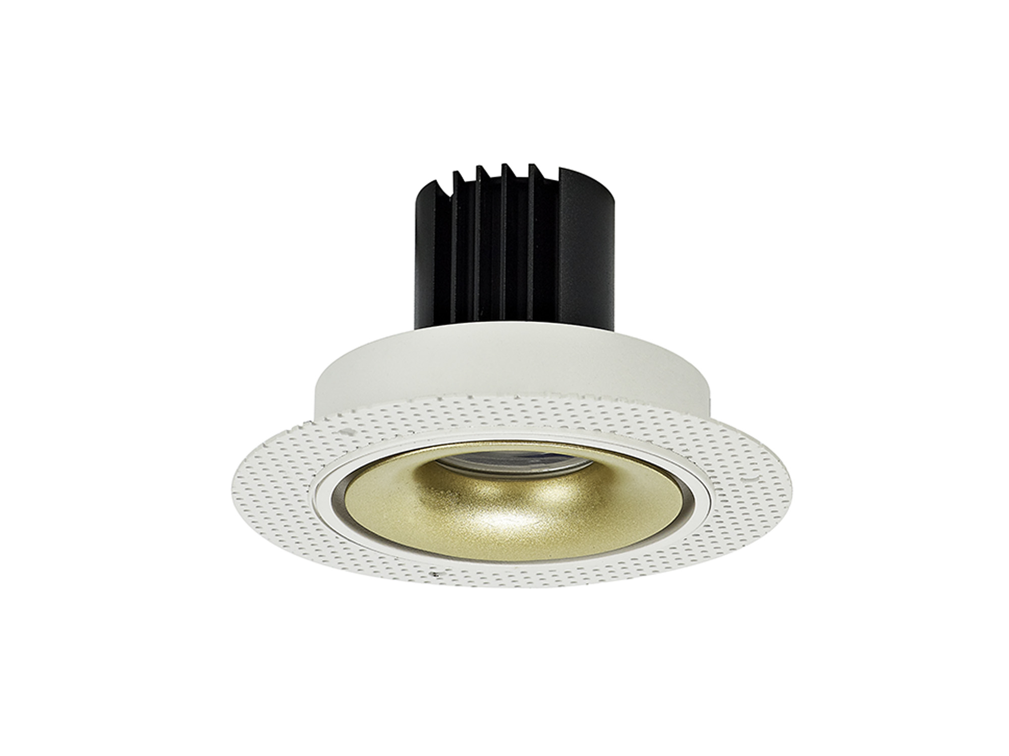 DM202078  Bolor T 9 Tridonic Powered 9W 2700K 770lm 24° CRI>90 LED Engine White/Gold Trimless Fixed Recessed Spotlight, IP20